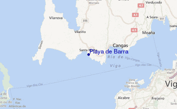 mappa di localizzazione di Playa de Barra