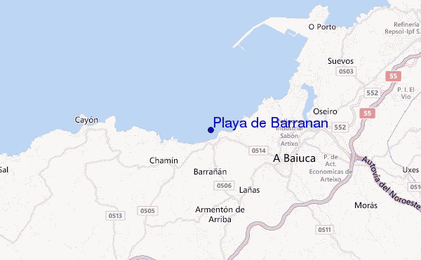 mappa di localizzazione di Playa de Barranan
