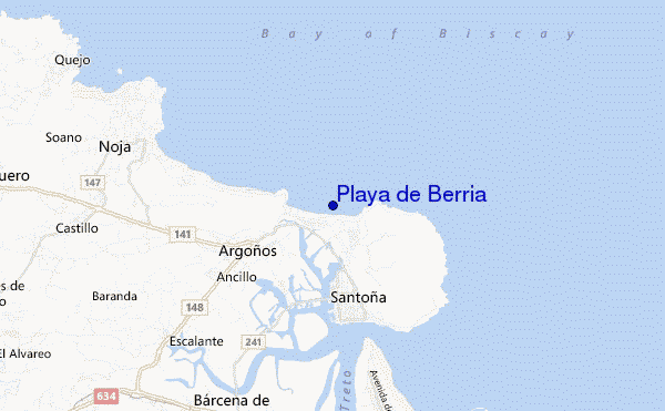 mappa di localizzazione di Playa de Berria