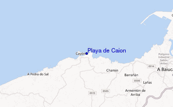 mappa di localizzazione di Playa de Caion