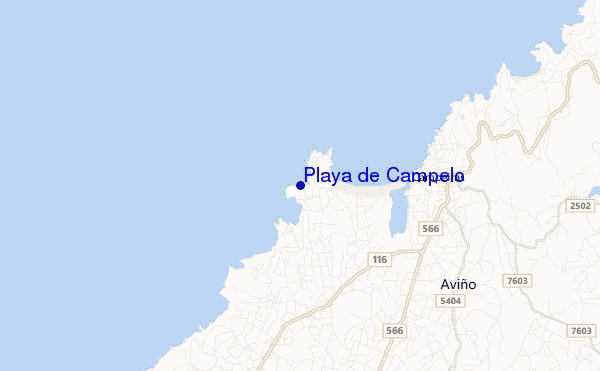 mappa di localizzazione di Playa de Campelo