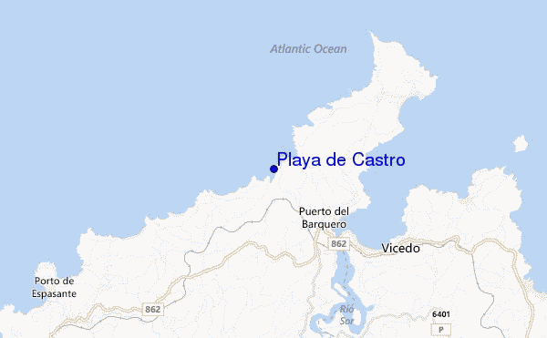 mappa di localizzazione di Playa de Castro