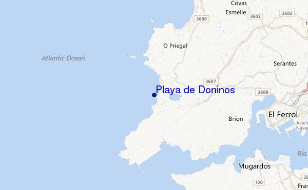 mappa di localizzazione di Playa de Doninos