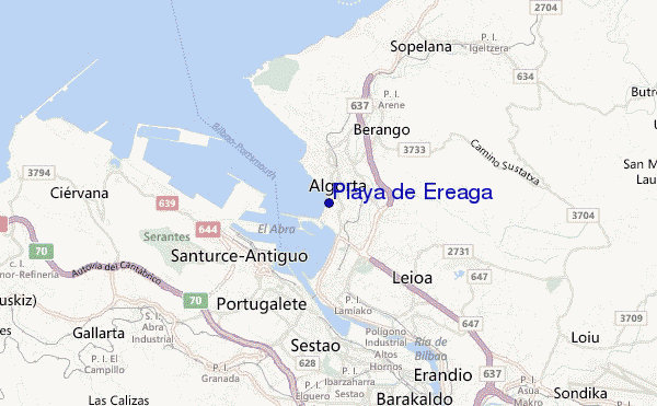 mappa di localizzazione di Playa de Ereaga