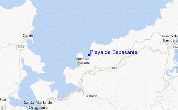 mappa di localizzazione di Playa de Espasante