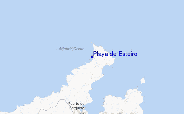 mappa di localizzazione di Playa de Esteiro