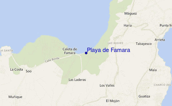mappa di localizzazione di Playa de Famara