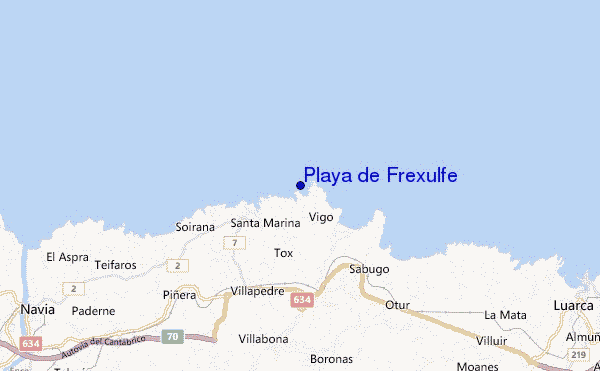 mappa di localizzazione di Playa de Frexulfe