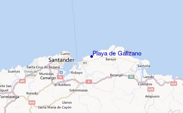 Playa de Galizano Location Map