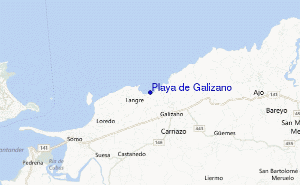 mappa di localizzazione di Playa de Galizano