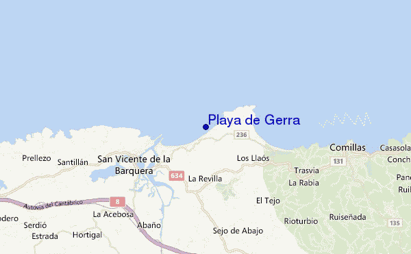 mappa di localizzazione di Playa de Gerra