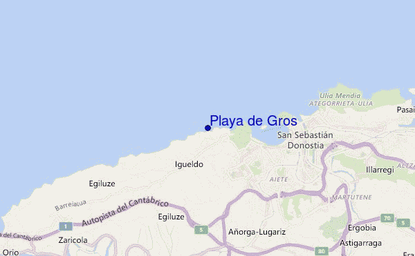 mappa di localizzazione di Playa de Gros
