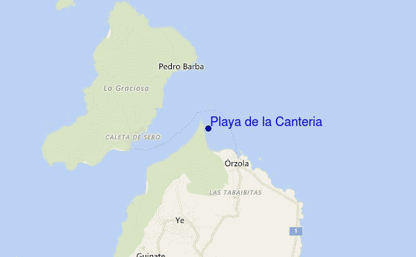 mappa di localizzazione di Playa de la Canteria
