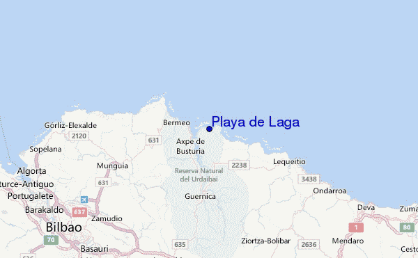 Playa de Laga Location Map