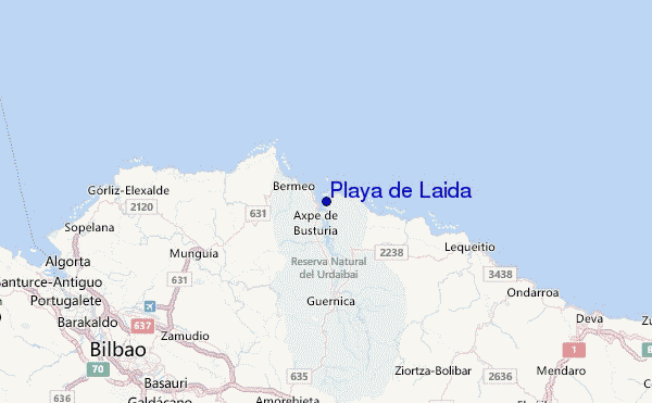 Playa de Laida Location Map