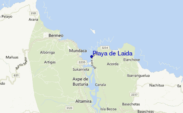 mappa di localizzazione di Playa de Laida