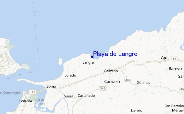 mappa di localizzazione di Playa de Langre