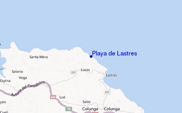 mappa di localizzazione di Playa de Lastres