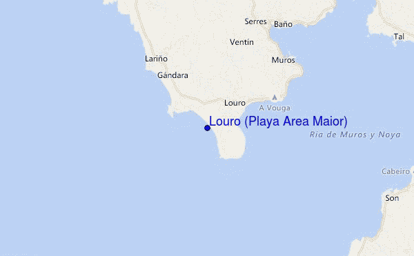 mappa di localizzazione di Louro (Playa Area Maior)