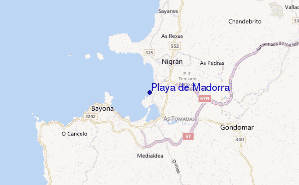 mappa di localizzazione di Playa de Madorra