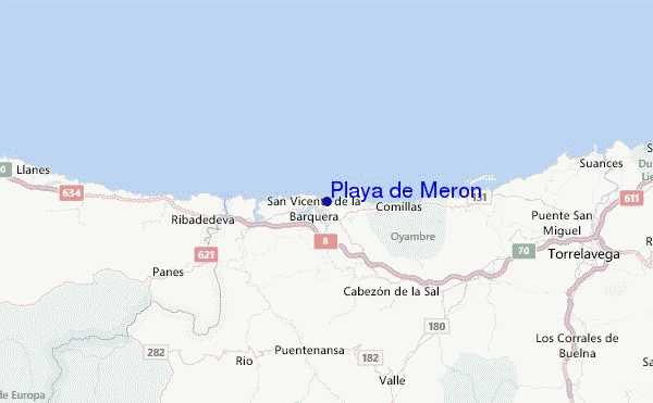 Playa de Meron Location Map