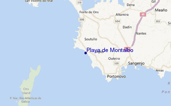mappa di localizzazione di Playa de Montalbo