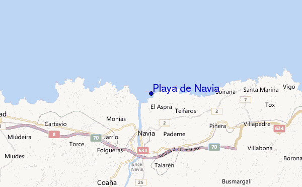 mappa di localizzazione di Playa de Navia