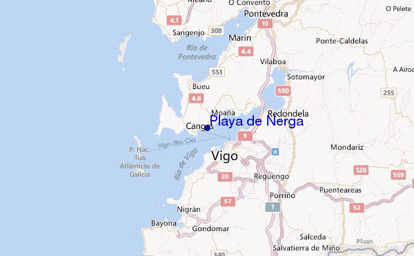 Playa de Nerga Location Map