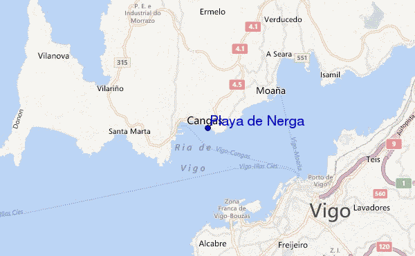 mappa di localizzazione di Playa de Nerga