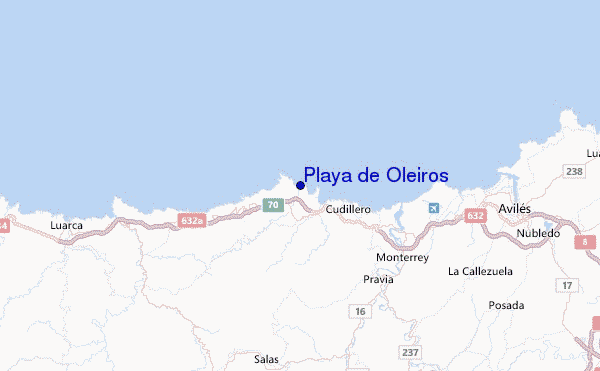 Playa de Oleiros Location Map