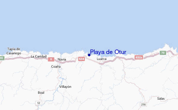 Playa de Otur Location Map