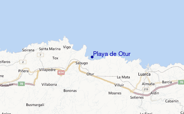 mappa di localizzazione di Playa de Otur