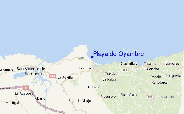 mappa di localizzazione di Playa de Oyambre