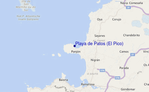 mappa di localizzazione di Playa de Patos (El Pico)
