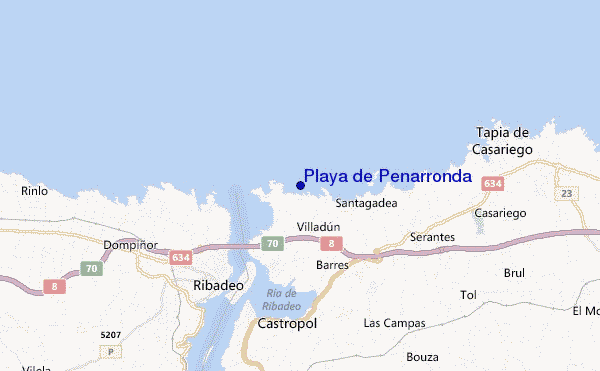 mappa di localizzazione di Playa de Penarronda