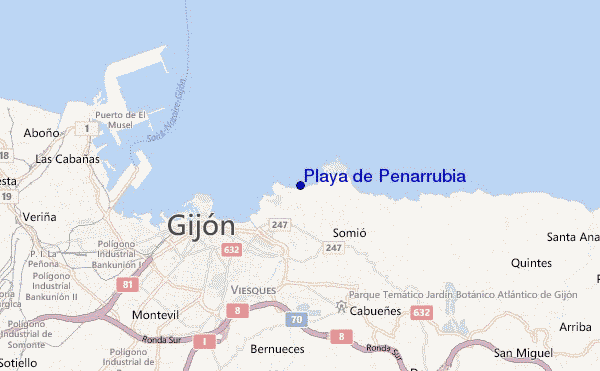 mappa di localizzazione di Playa de Penarrubia