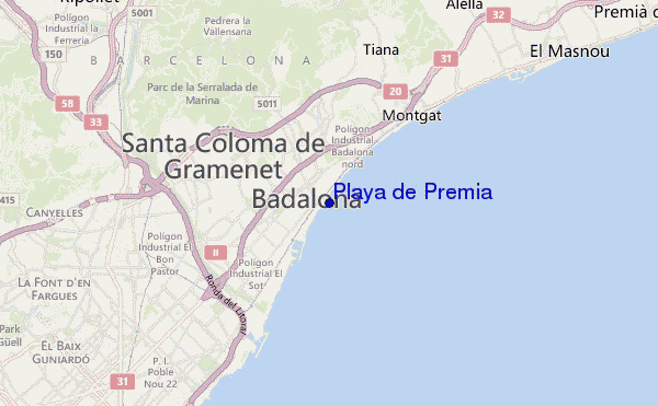 mappa di localizzazione di Playa de Premia