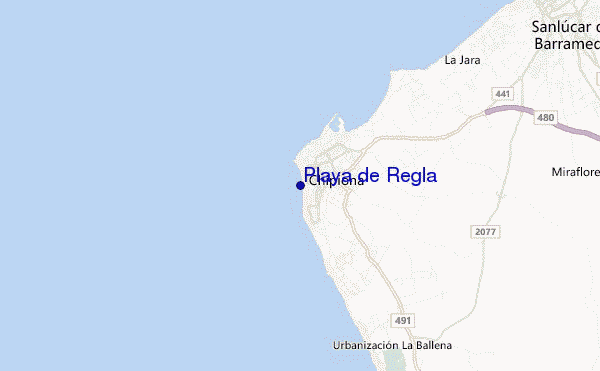 mappa di localizzazione di Playa de Regla