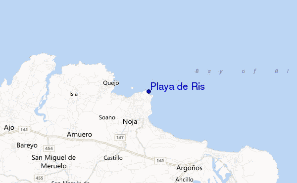 mappa di localizzazione di Playa de Ris