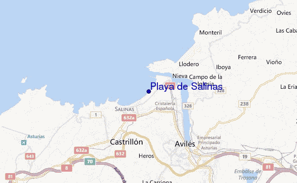 mappa di localizzazione di Playa de Salinas
