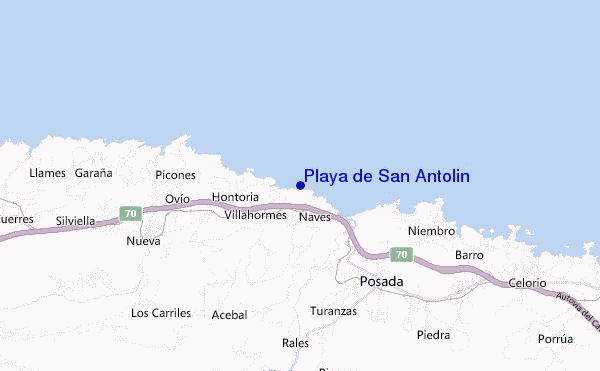 mappa di localizzazione di Playa de San Antolin