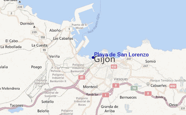 mappa di localizzazione di Playa de San Lorenzo