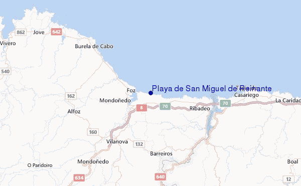 Playa de San Miguel de Reinante Location Map