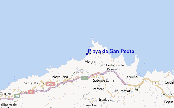 mappa di localizzazione di Playa de San Pedro