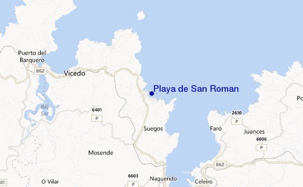mappa di localizzazione di Playa de San Roman