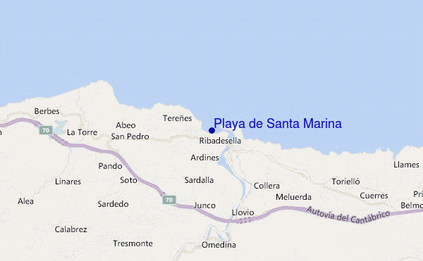 mappa di localizzazione di Playa de Santa Marina