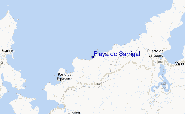 mappa di localizzazione di Playa de Sarrigal
