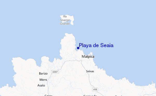 mappa di localizzazione di Playa de Seaia