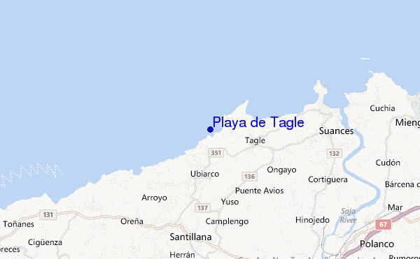 mappa di localizzazione di Playa de Tagle
