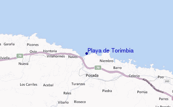 mappa di localizzazione di Playa de Torimbia